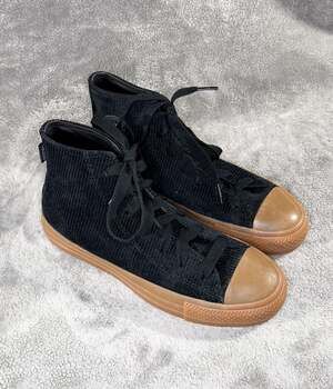Converse Chuck Taylor All Star Pro Black Corduroy Gum High Top Skate Shoes